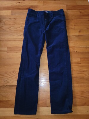 Vineyard Vines by Step & Ian Corduroy Pants Sz 18 Navy Blue Adjustable 5 Pocket