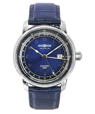 Zeppelin LZ 126 Los Angeles GMT Blue Dial Dual Time Automatic 76683 Mens Watch