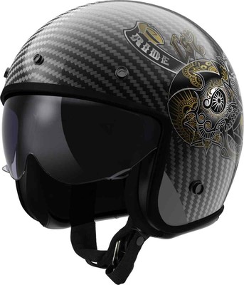 LS2 OF601 BOB II 2 Carbon Custom Jethelm ECE 22.06 inkl. Helmschirm M 57/58
