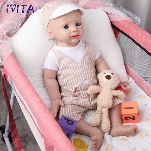 IVITA 50cm Handgemachte Puppen Silikon Rebornpuppen Baby Junge Silicone Doll - Picture 9 of 12
