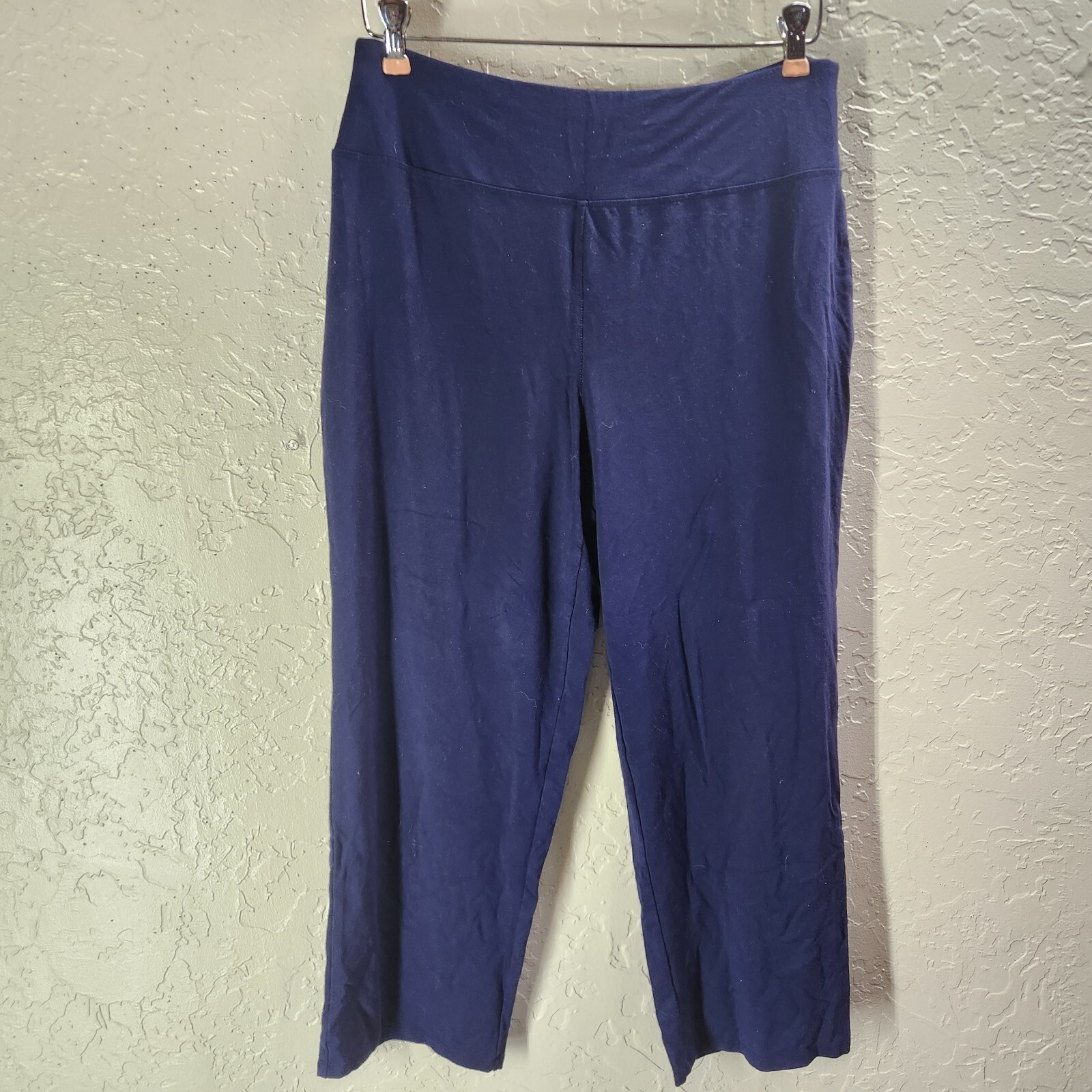 Kim Rogers Pull On Capri Pants Medium Straight Leg Blue (Small Fade Or Stain)