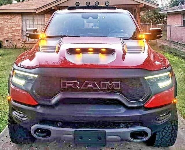 5th Gen 2019 RAM TRX M&r LED Hood Mount 80w Kit With Amber DRL for sale