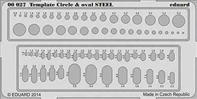 Eduard Fotoätzteile Circle & oval Steel Gravierschablone  Art. 00001