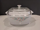 Vintage Corningware "Rosemarie" A-5-B Casserole 5 Liter w/ PYREX Lid "See Pics"
