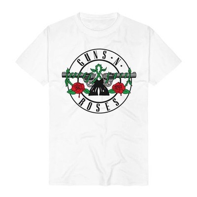 Guns N' Roses T-Shirt Herren Drawn Bullet Logo weiß Band-Merch, Bands