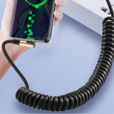 USB C 240W Rapid Charging Cable Spring Coil Construction Fast Speed Sync Cord