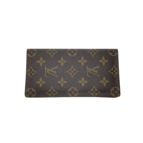 Used LOUIS VUITTON◆Long wallet/leather/BRW/allover pattern/men's