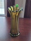Nice Olive Green Westmoreland Glass Carnival Glass Corinth Vase