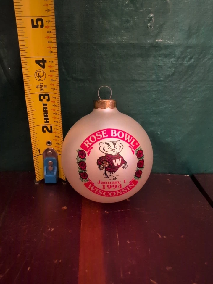Wisconsin Badgers Football Rose Bowl Christmas Ornament 1984 January 1 READ 👇 - Image 2 of 4