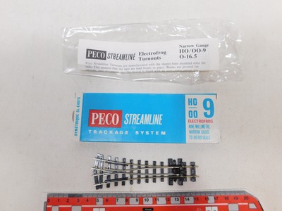 DE141-0,5# Peco Streamline H0e DC SL-E497X Y-Weiche für Handbetrieb NEUW+OVP