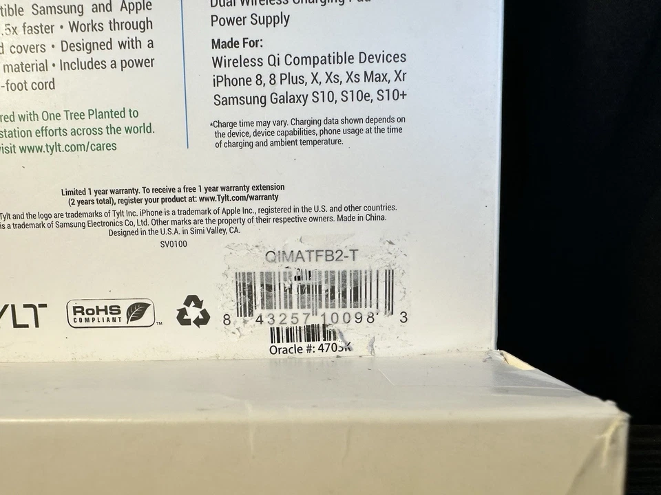 Tylt Mat Wireless Charging Mat Fastest Dual Wireless Charger - Black - Image 4 of 4