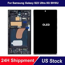 For Samsung Galaxy S23 Ultra 5G S918U OLED LCD Screen Touch Digitizer Frame