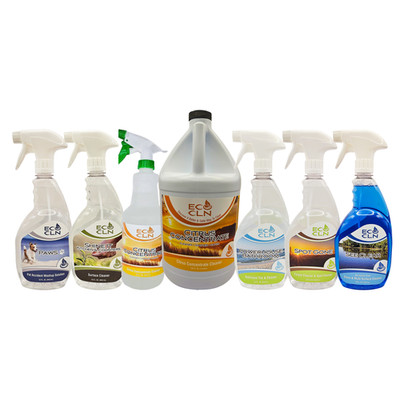 Eco Cln XL Full Monty 7-Piece Whole Home Cleaning Kit 5 Cleaners + Gallon Citrus