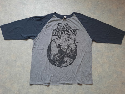 EVIL INVADERS - RAISING HELL  3/4 ARM SHIRT XL