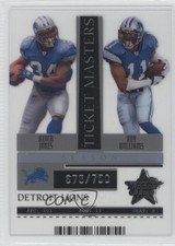 2005 Leaf Rookies & Stars Ticket Masters Season Roy Williams Kevin Jones 0f8