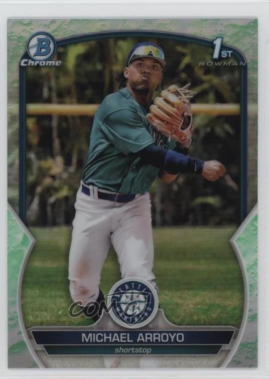 2023 Bowman Chrome Prospects Lunar Glow Refractor Michael Arroyo #BCP-63 y6t