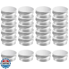 MYYZMY 20 Pack 1 oz Aluminum Tin Jar with Screw Lid 30 ml Round R