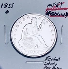 1855-O GEM BU+++  BRILLIANT UNCIRCULATED!  U.S. SEATED LIBERTY HALF DOLLAR. WOW!