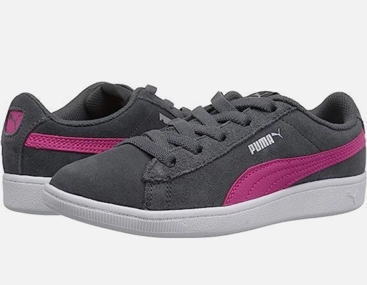 Zapatos de bebé PUMA Vikky Ac Infantil Niña Niños Irongate/Remolacha Púrpura/Rosa Talla 10 Foto 4 de 4