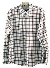 Brooks Brothers 1818 Men s L Regent Fit Cotton Non-Iron Blk/White/Red Plaid NEW