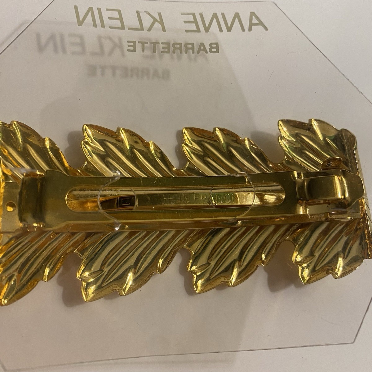 Vintage Anne Klein Hair Clip Elegant Gold barrette Made In 