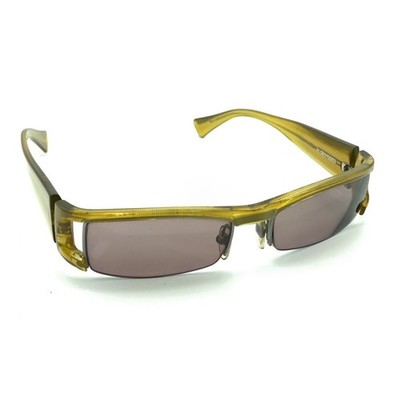 Alain Mikli AL0931 0003 Yellow Half Rim Rectangle Eyeglasses Frames 54-18 130