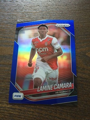 2025-26 Panini Prizm FIFA Lamine Camara AS Monaco Blue 45/199