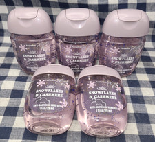 5-Pack NEW Snowflakes Cashmere PocketBac Sanitizers 1 oz Bath Body Works
