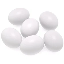 Wooden Fake Egg Handcrafted Non-Toxic Realistic Design Chicken Coop Accessories