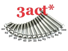 M10 x 20,25,30,35,40,45,50,55,60,65,70,75,80,85,100mm Titanium Flange Head Bolt