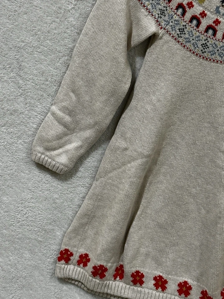 Hanna Andersson Talla 120 6-7 Niñas Navidad Gnomo Suéter Vestido Arco Iris Árbol Foto 4 de 4