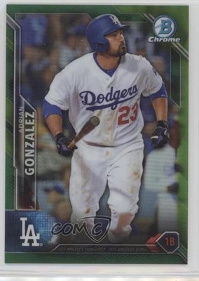 2016 Bowman Chrome Green Refractor 31/99 Adrian Gonzalez #76 0cc