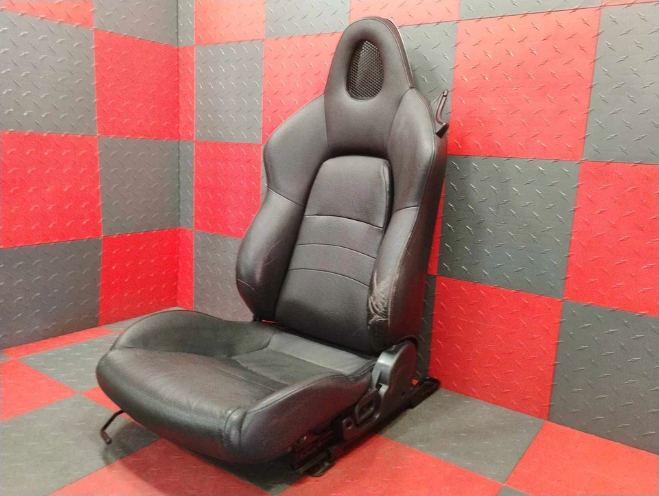 00-05 Honda S2000 AP1 AP2 левый водитель ручной кожаный сиденье (черный) * износ * - Изображение 4 из 4