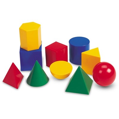 Multi Color Geometric Shapes Kit For Teaching Area Volume Shape And Size