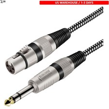XLR Female to 1/4 Inch TRS Cable 3 FT, Nylong Braided XLR 3 Pin Female to 6.3...