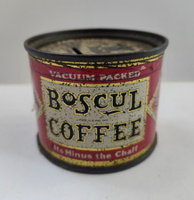 1926 Boscul Coffee Tin Bank Schull Co. Camden, NJ US Sesqui-Centennial 1779-1926