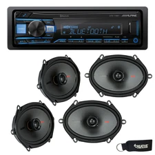 Alpine UTE-73BT Bluetooth Receiver No CD Kicker 44KSC6804 6x8" 5x7" Speakers