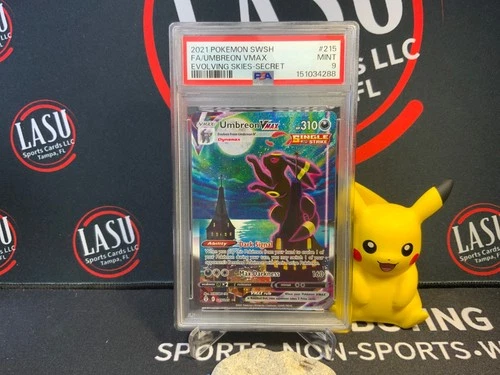 2021 Pokemon Evolving Skies #215 Umbreon VMAX Full Art Secret PSA 9 Mint
