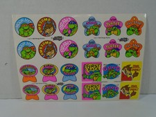 1990 MELLO SMELLO--TMNT TEENAGE MUTANT NINJA TURTLES STICKER SHEET NEW 