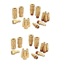 Coupler and Plug Kit (28 Piece), Industrial Type D, 1/4 28 Piece with sealant