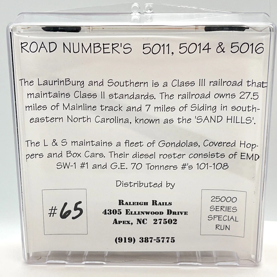 MTL Raleigh Rails N Scale Laurinburg Southern 50ft SD Boxcar 3 Pack Special Run - Image 2 of 4