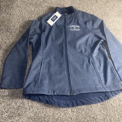 Charles River Apparel Navy Melange Cape Cod Massachusetts Jacket Womens