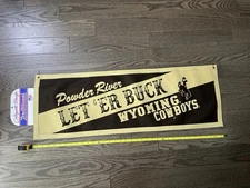 Wyoming Cowboys Pennant Collegiate Pacific Wool 35”x 12” College