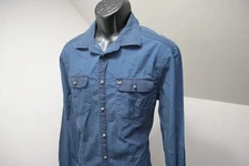 Armani Exchange AX Dress Shirt Dark Blue Long Sleeve Button Up Mens Sz Large