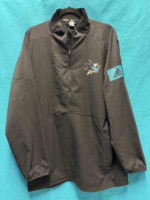  Adidas San Jose Sharks 1/2 Zip climalite MSRP 75 