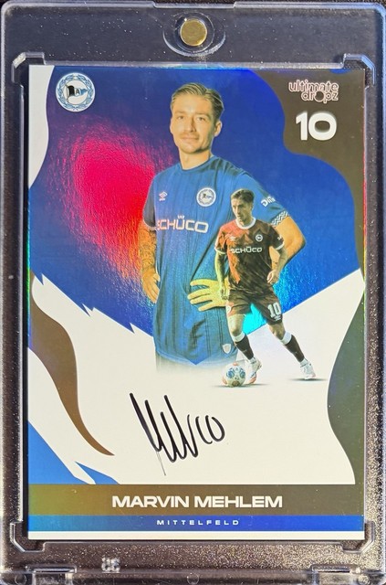 Marvin Mehlem 2025 Ultimate Dropz Gold On Card Auto /35 Bielefeld