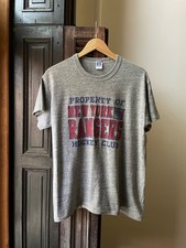 VINTAGE 1980s NHL NEW YORK RANGERS RUSSELL ATHLETIC GRAPHIC T-SHIRT L 
