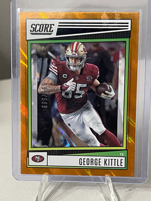 Panini Score 2022 George Kittle 49ers #165 Gold Parallel Serial Numbered /599