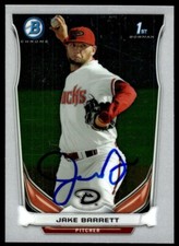 2014 Bowman Chrome Jake Barrett Auto Diamondbacks #BCP11 Signed 1st Bowman