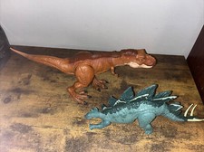 Jurassic World Mattel Dinosaur lot Tyrannosaurus Rex  Stegosaurus  3 more